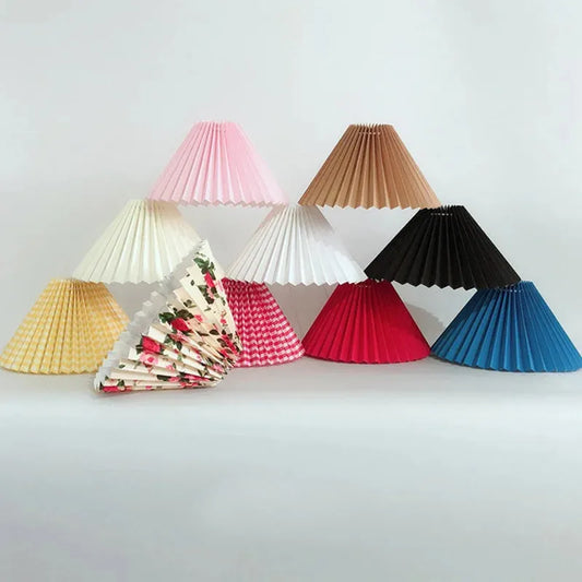 Solid Print Adjustable Pleated Fabric Lamp Shade replacement-lamp-shades Adrianas Specialty Shades