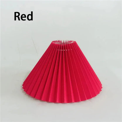 Solid Print Adjustable Pleated Fabric Lamp Shade replacement-lamp-shades Specialty Shades Red