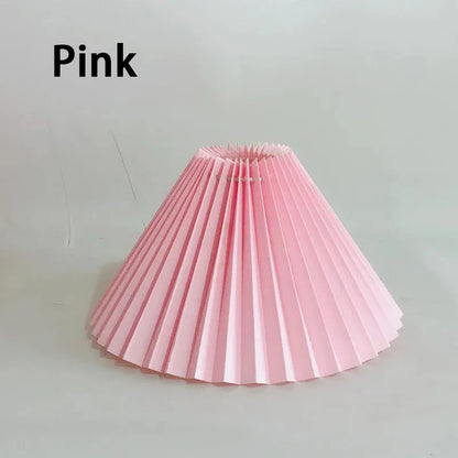 Solid Print Adjustable Pleated Fabric Lamp Shade replacement-lamp-shades Specialty Shades Pink