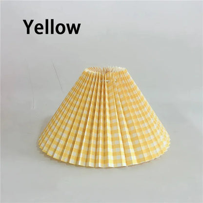 Solid Print Adjustable Pleated Fabric Lamp Shade replacement-lamp-shades Specialty Shades Yellow