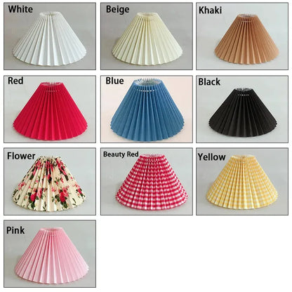 Solid Print Adjustable Pleated Fabric Lamp Shade replacement-lamp-shades Specialty Shades