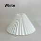 Solid Print Adjustable Pleated Fabric Lamp Shade replacement-lamp-shades Specialty Shades WHITE