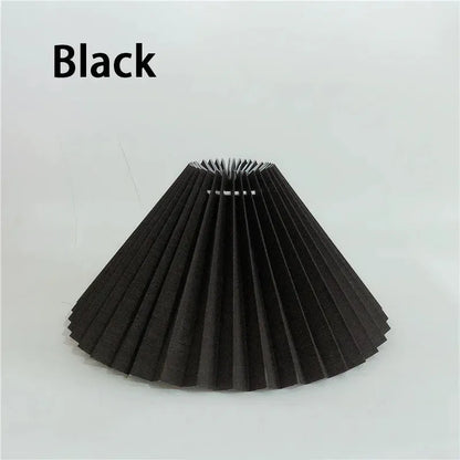 Solid Print Adjustable Pleated Fabric Lamp Shade replacement-lamp-shades Specialty Shades black