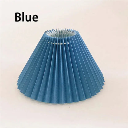 Solid Print Adjustable Pleated Fabric Lamp Shade replacement-lamp-shades Specialty Shades Blue