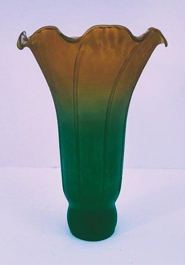 13440 Large Amber And Green Tulip Shades - Adrianas Specialty Lamp Shades