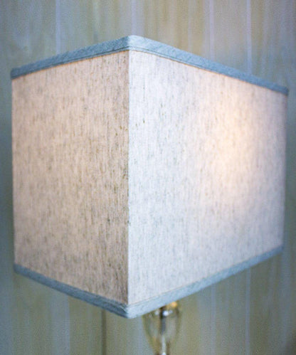 16"W x 11"H Rectangular Lampshade Textured Oatmeal Lamp Shades Thulite