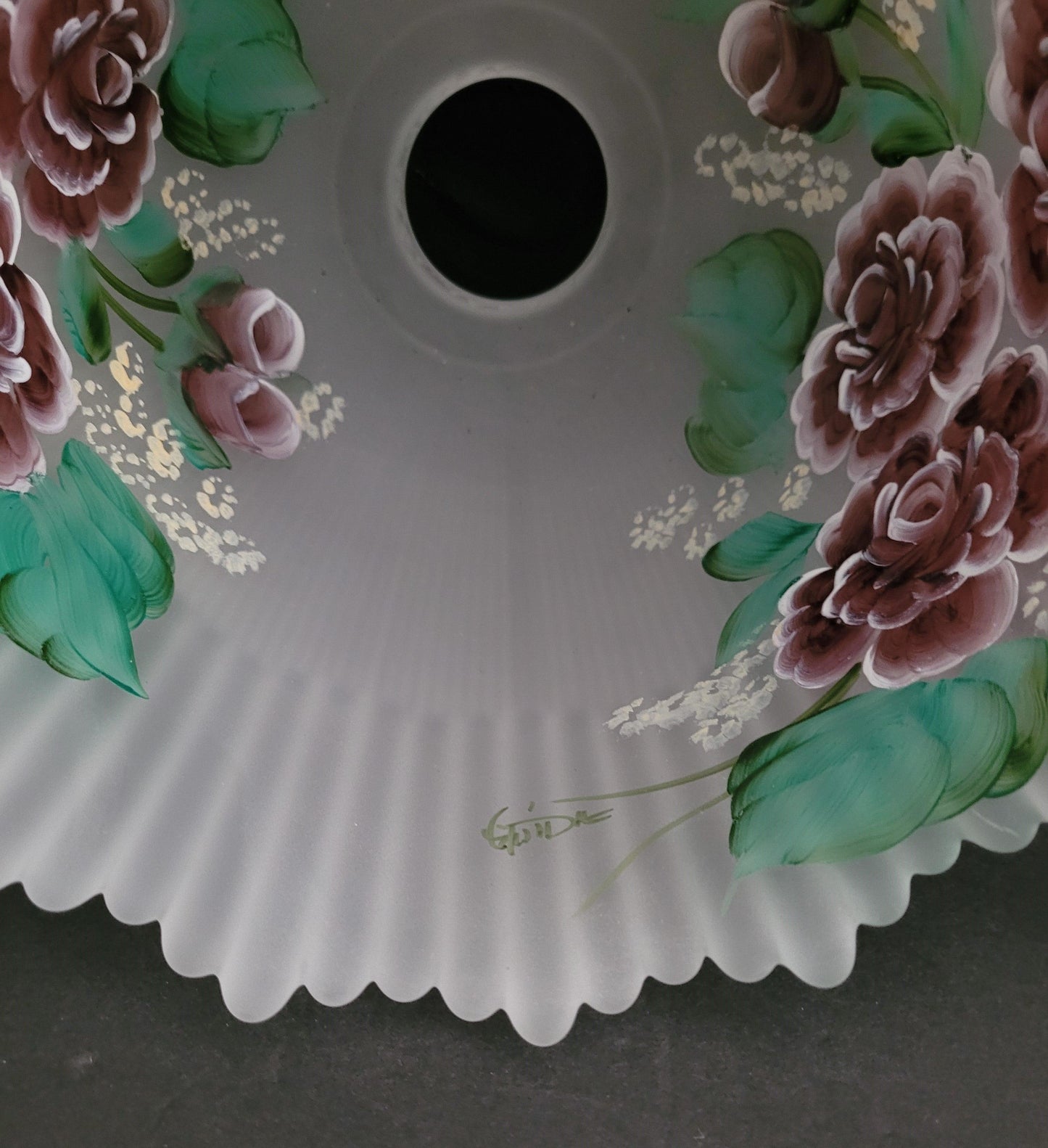 16904 Reverse Painted Roses - Adrianas Specialty Lamp Shades