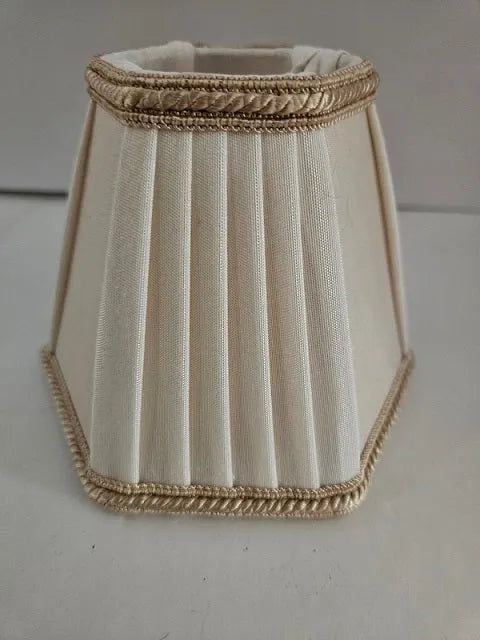 Pleated Chandelier with Gold Trim - Adrianas Specialty Lamp Shades