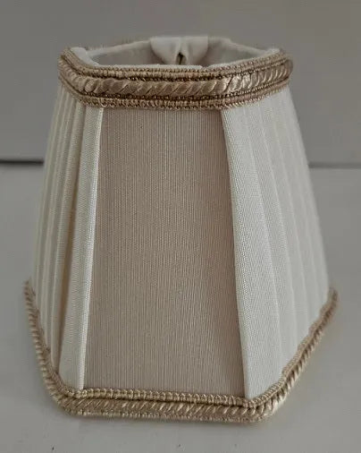 Pleated Chandelier with Gold Trim - Adrianas Specialty Lamp Shades