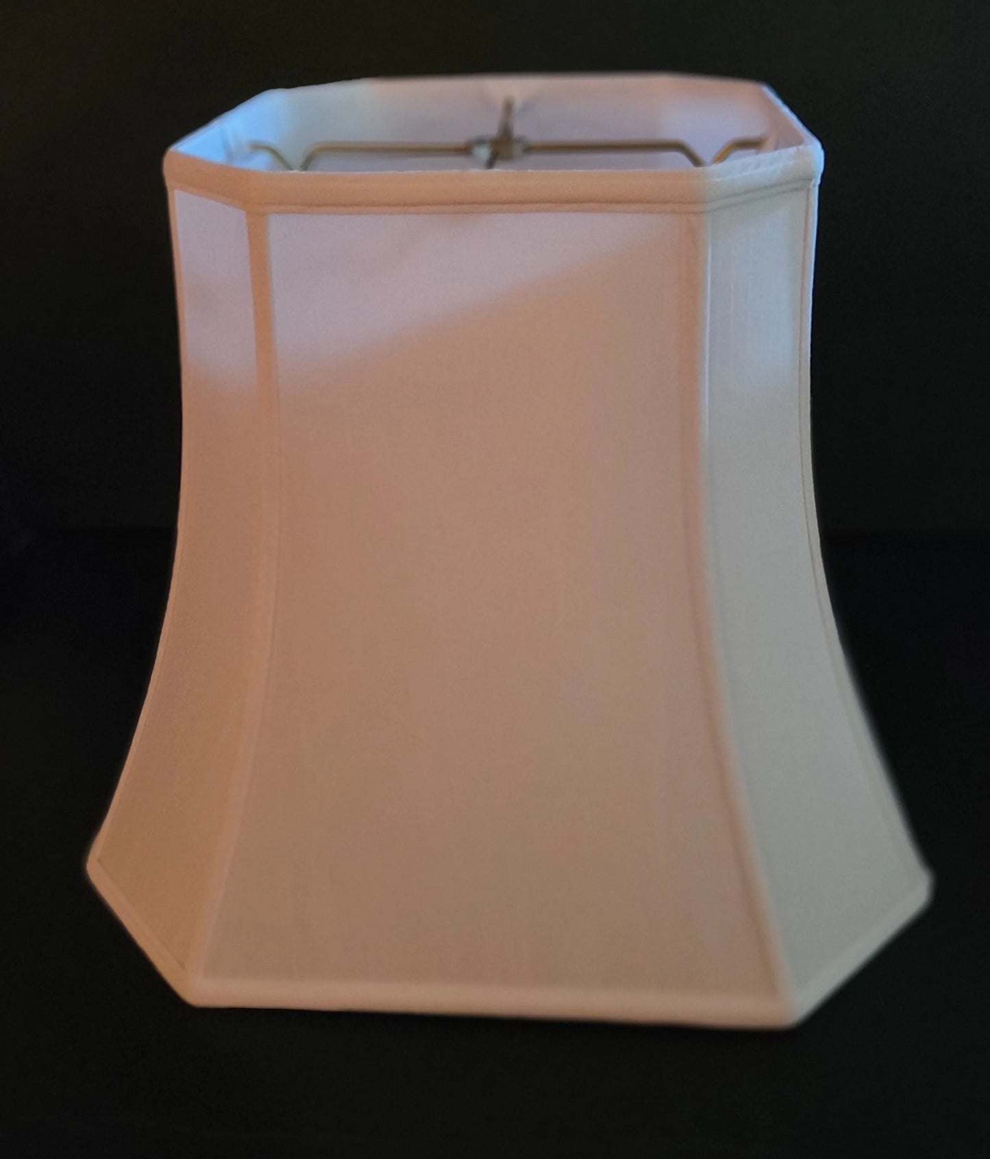 Cream Cut Corner Square Silk Lamp Shade - Adrianas Specialty Lamp Shades