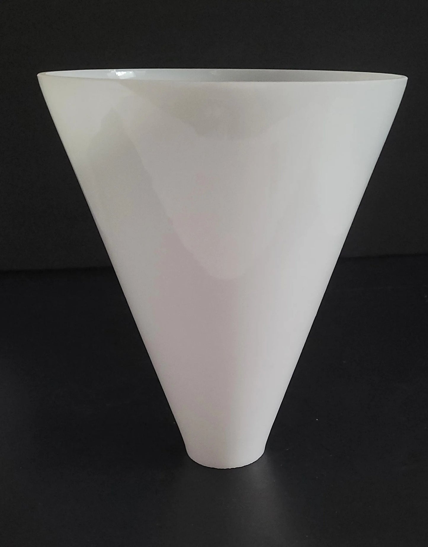 11223 White Glass Cone Lamp Shades - Adrianas Specialty Lamp Shades