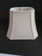 Square Cut Corner White Cream Silk Lamp Shades - Adrianas Specialty Lamp Shades