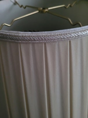 39819 Cream Box Pleat Silk Lamp Shades silk-lamp-shades Adrianas Specialty Lamp Shades