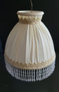 39124 - Cream Silk Fringed Replacement Lamp Shades ornate silk lamp shade Adrianas Specialty Lamp Shades