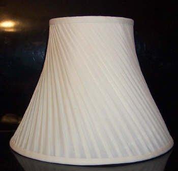 20368 Cream Bell Swirl Silk Table Lamp Shade silk-lamp-shades Adrianas Specialty Lamp Shades