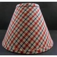 31112 Burgundy And Blue Plaid Standard Clip On Shades clip-on-shades Adrianas Specialty Lamp Shades