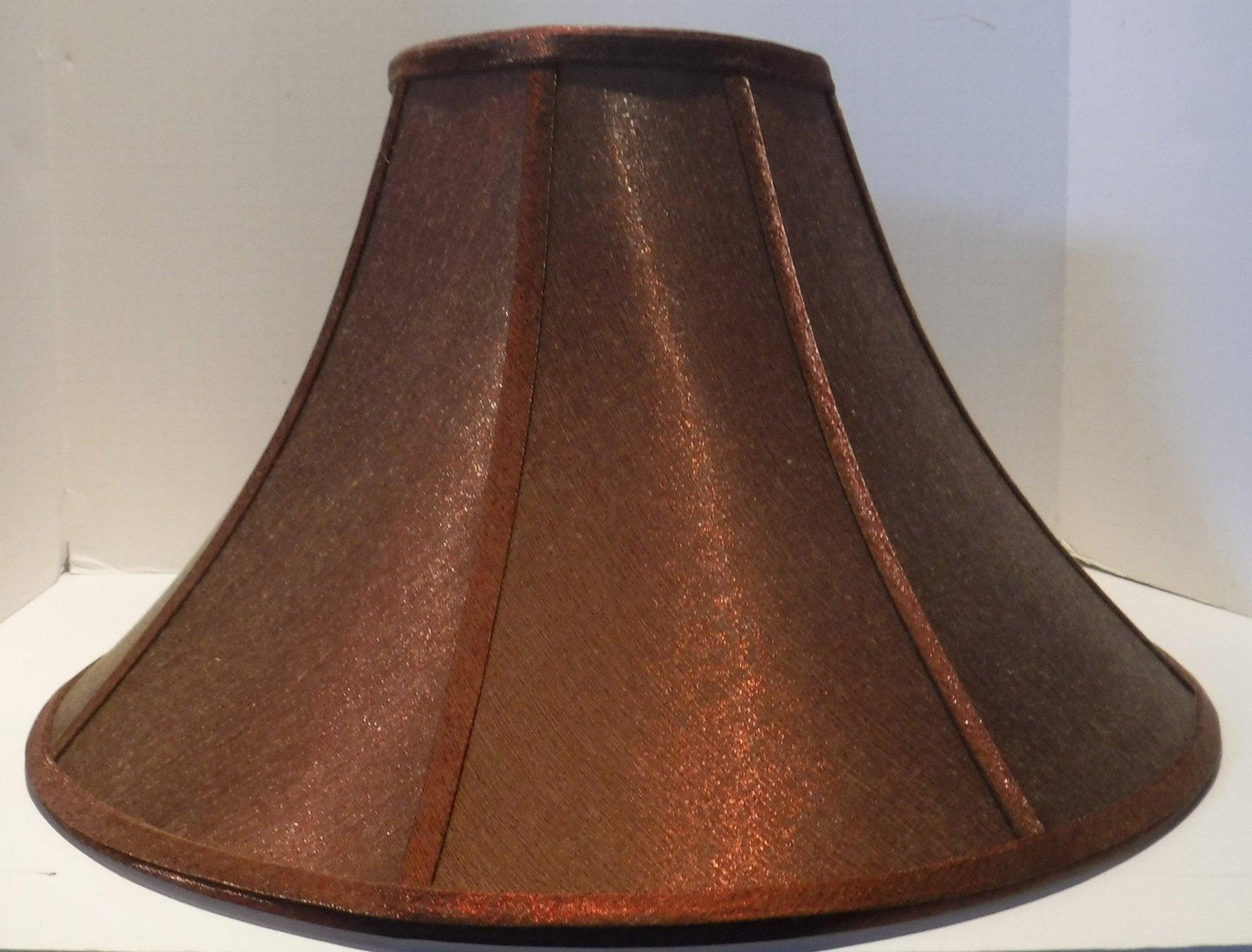 34121 Large Brown Silk Table Shade replacement-lamp-shades Adrianas Specialty Lamp Shades