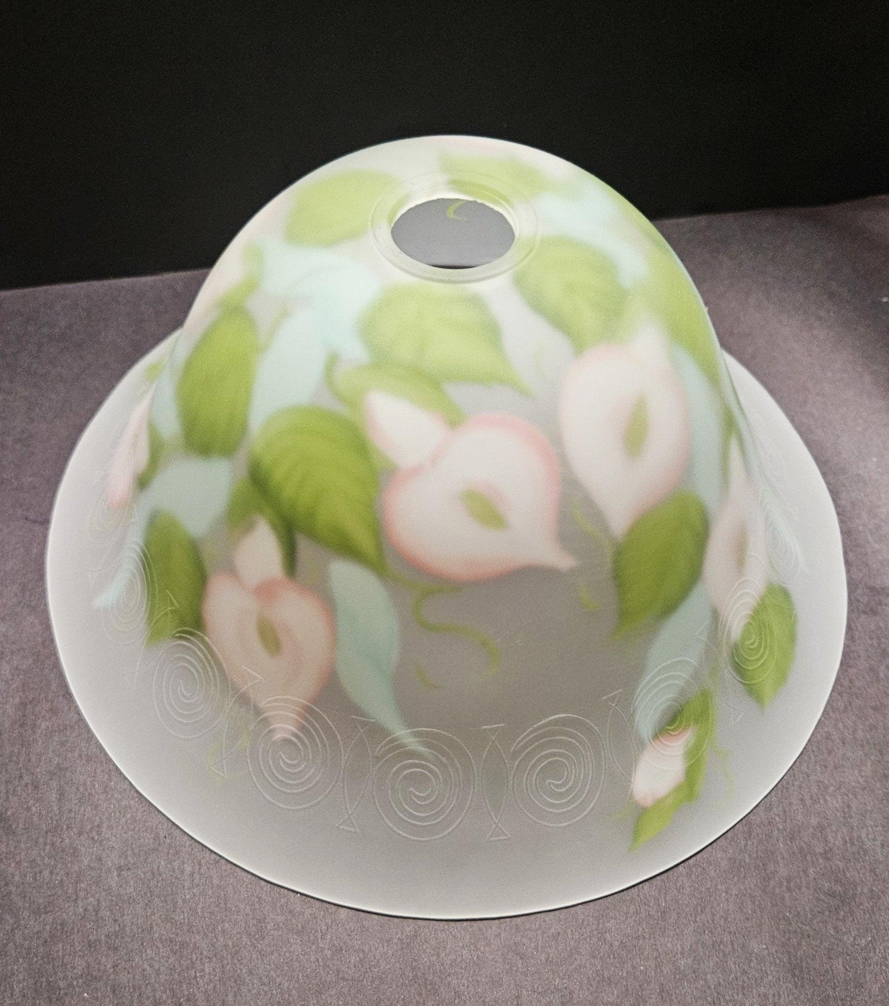 36985 Calla Lilly Glass Floor Lamp Shade - Adrianas Specialty Lamp Shades