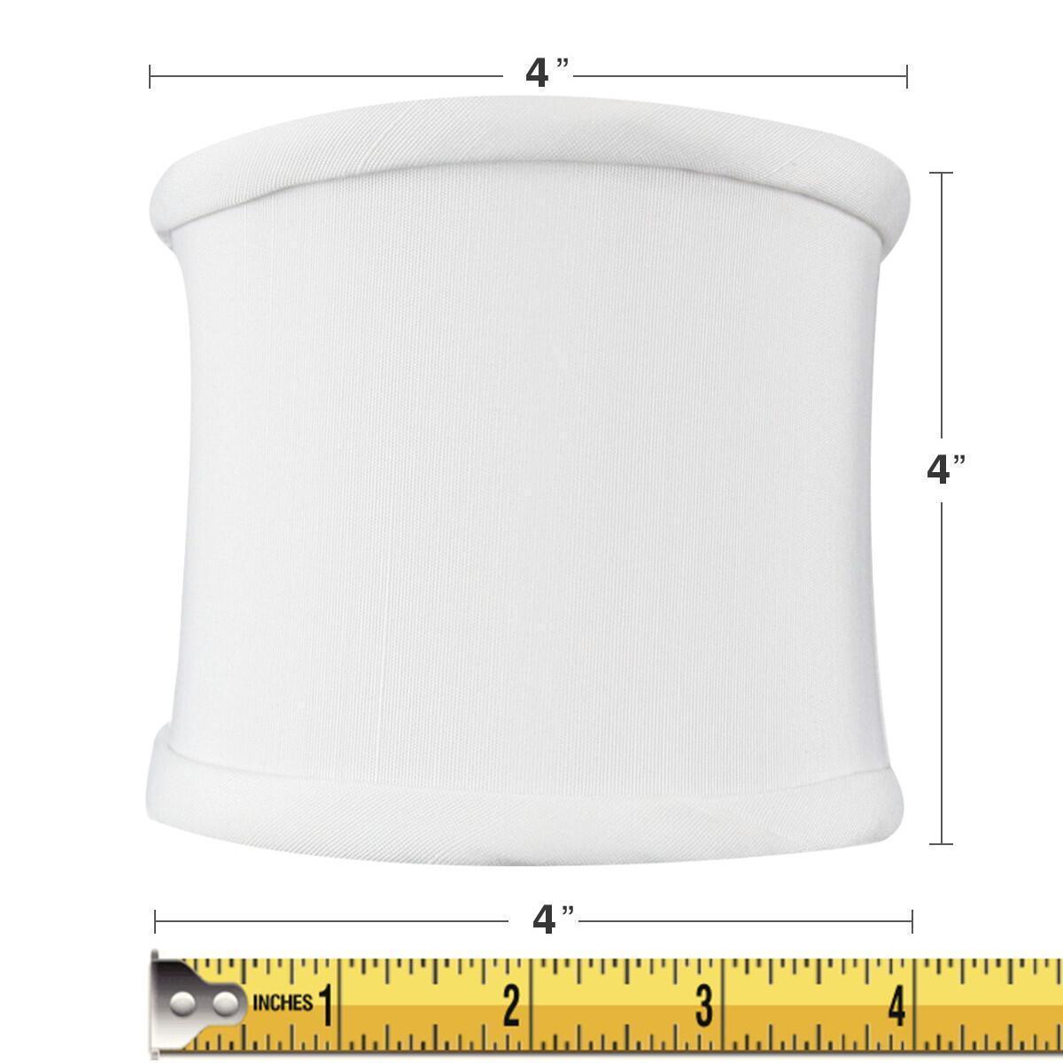 4" White Shantung Clip-on Sconce Lampshade - Specialty Shades