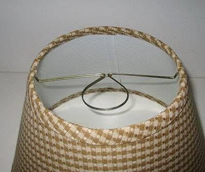 40051 Standard Clip On Gold Checked Clip On clip-on-shades Adrianas Specialty Lamp Shades