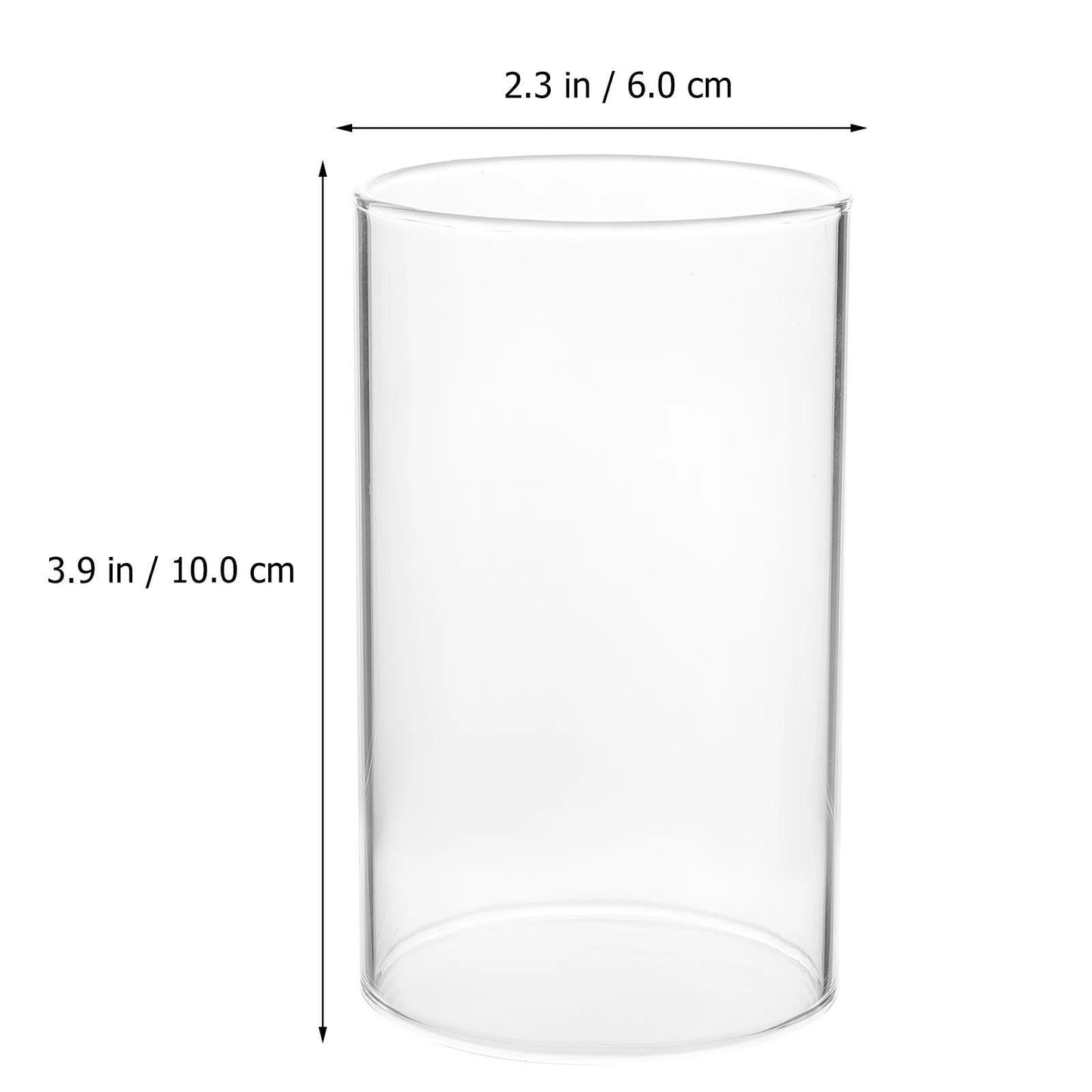 4Pcs Transparent Cover Dustproof Shade Windproof Cup Cylinder Glass Cover Glass Cover for Protecting Decor - Adrianas Specialty Lamp Shades