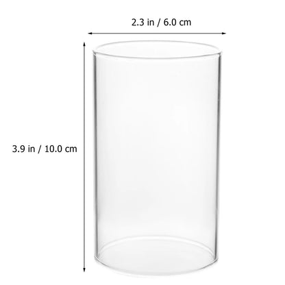 4Pcs Transparent Cover Dustproof Shade Windproof Cup Cylinder Glass Cover Glass Cover for Protecting Decor - Adrianas Specialty Lamp Shades