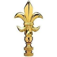 59541 Fleur De Lies Brass Finials - Adrianas Specialty Lamp Shades