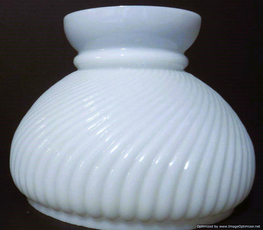 62286 Seven Inch Glossy White Opal Rib 7-student-lamp-shades Adrianas Specialty Lamp Shades