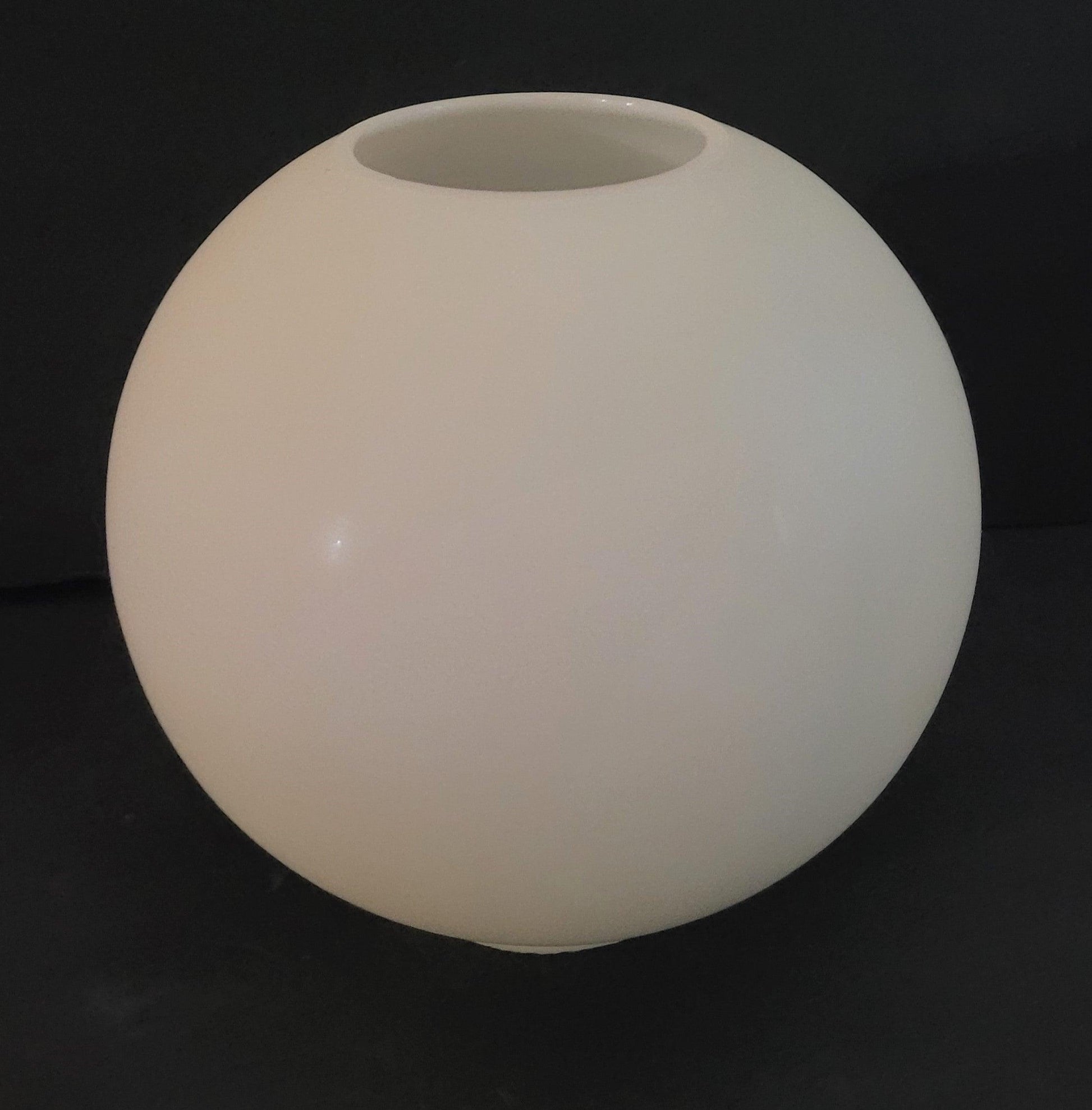 62328 Satin Cream Eight Inch Ball Glass Lamp Shade - Adrianas Specialty Lamp Shades