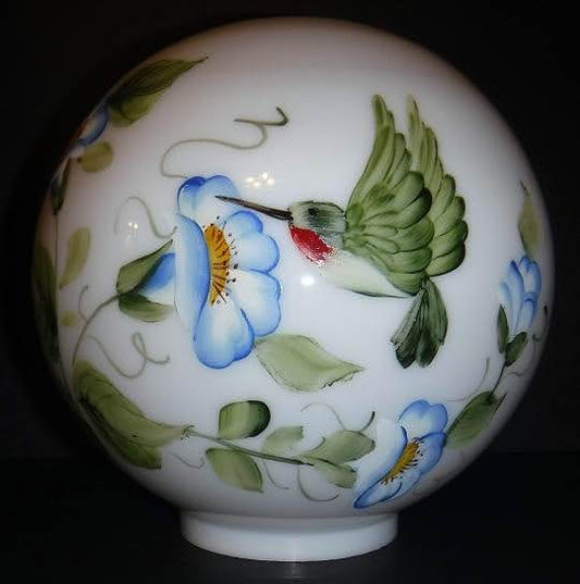 39962 Hand Painted Humming Bird Gone with Wind Globe Gone with the Wind Globe Adrianas Specialty Lamp Shades