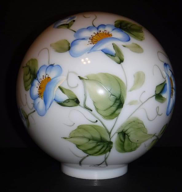 39962 Hand Painted Humming Bird Gone with Wind Globe Gone with the Wind Globe Adrianas Specialty Lamp Shades