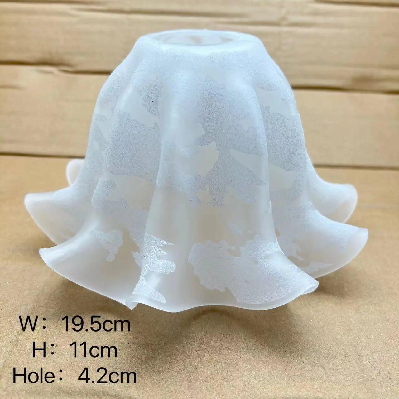 66268 - Glass Lamp Shade Replacement Lamp Cover Frosted - Adrianas Specialty Lamp Shades