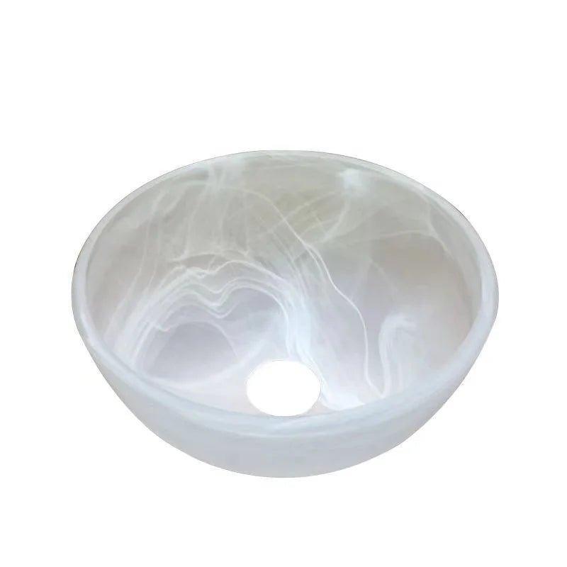 66616 - Cloud Frosted Glass Round Large-hole - Specialty Shades