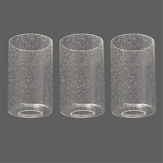 Clear Seeded Glass Shade Cylinder - Adrianas Specialty Lamp Shades