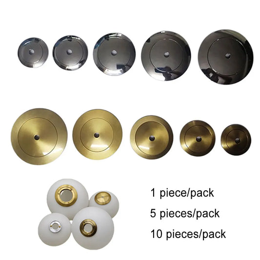 1/5/10pcs Bronze Chrome Metal Lampshade Holder Parts for Magic Bean Glass Shade Silver Aluminum Ring Cover to Hold Lampshade