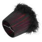 Black with High Lights Feather Trim clip on shades Adrianas Specialty Lamp Shades Red 3 inch top X 4 3/4 inch bottom x 4 inch height