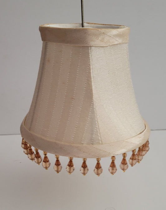 Elegant Amber Beads Clip-On Chandelier - Adrianas Specialty Lamp Shades