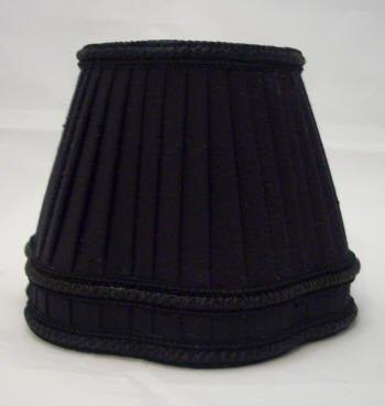 Black Out Scallop Gallery Pleat Shade chandelier-lamp-shades Adrianas Specialty Lamp Shades