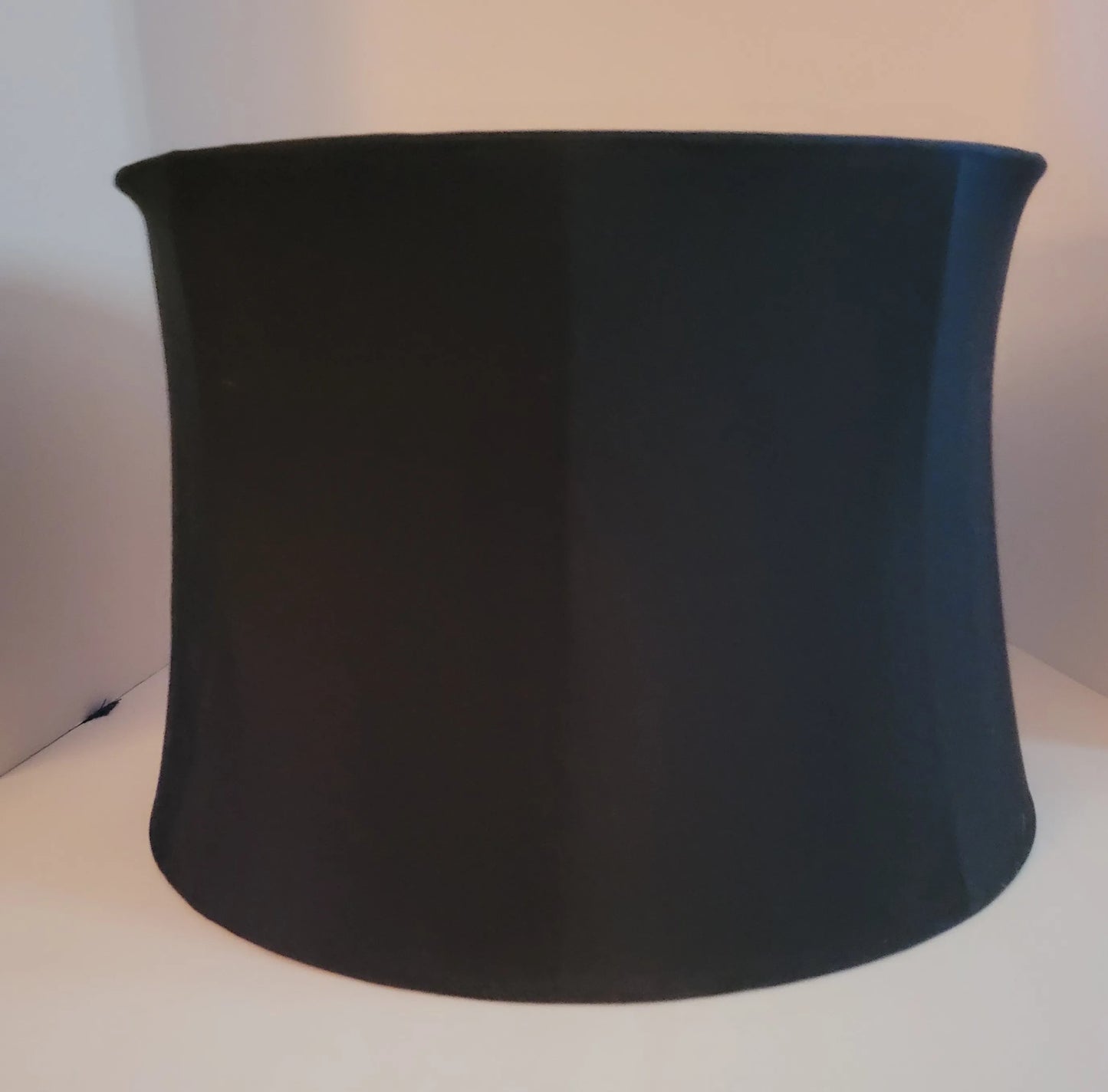 Black Large Silk Drum Lamp Shade - Adrianas Specialty Lamp Shades