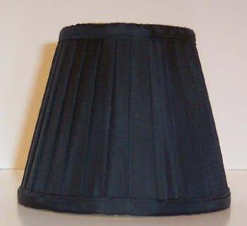 Black Silk Pleat Gold Lined Lampshades - Specialty Shades