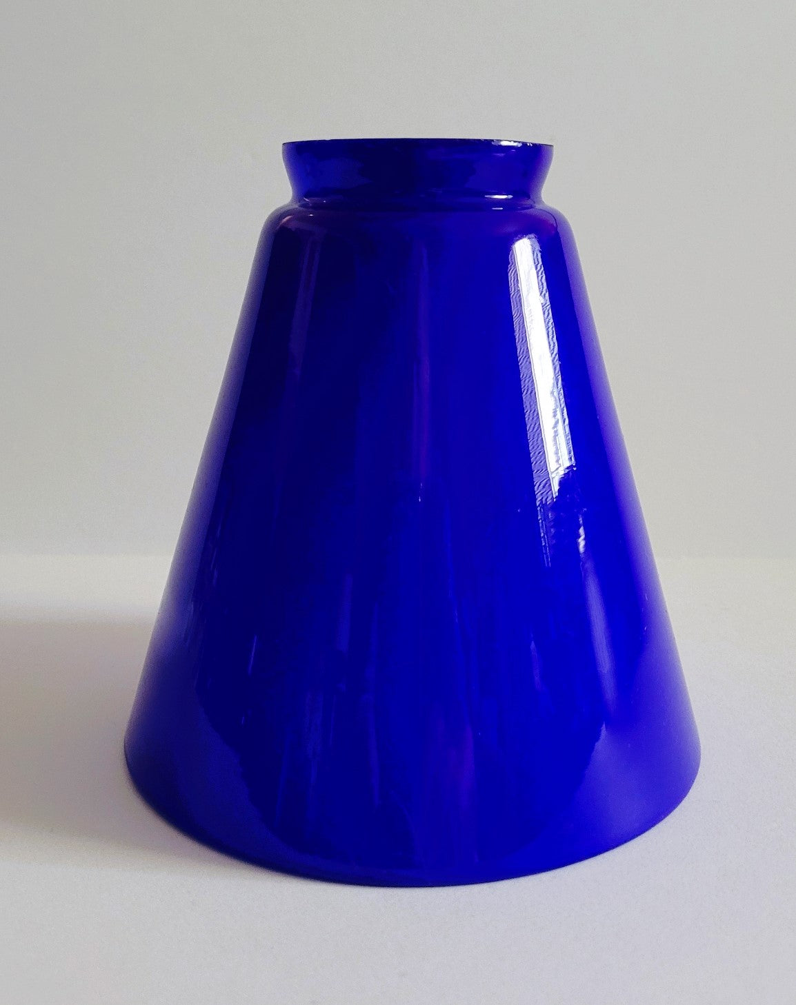 Cased Cobalt Blue Cone | Adrianas Specialty Lamp Shades