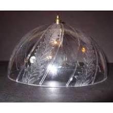 Clear Acrylic Clip On Ceiling Shade - 8 Bottom clip-on-shades Adrianas Specialty Lamp Shades