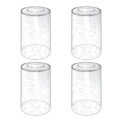 Clear Seeded Glass Shade Cylinder Bubble Glass Lampshade Lamp Shades Adrianas Specialty Lamp Shades 4 piece