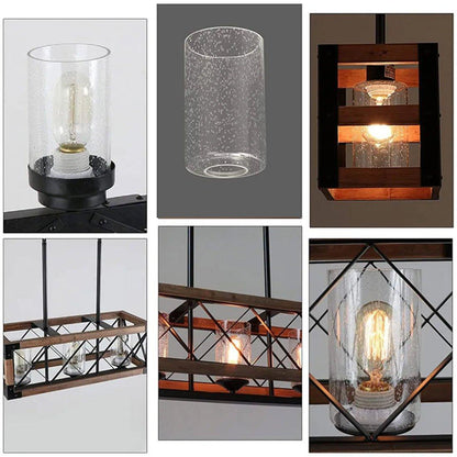 Clear Seeded Glass Shade Cylinder Bubble Glass Lampshade Lamp Shades Adrianas Specialty Lamp Shades