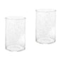 Clear Seeded Glass Shade Cylinder Bubble Glass Lampshade Lamp Shades Adrianas Specialty Lamp Shades 2 piece