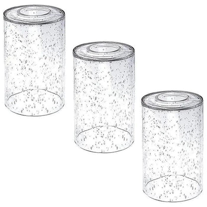 Clear Seeded Glass Shade Cylinder Bubble Glass Lampshade Lamp Shades Adrianas Specialty Lamp Shades 3 piece