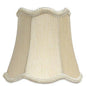 Cream Scallop With Braid Small Chandelier chandelier-lamp-shades Adrianas Specialty Lamp Shades