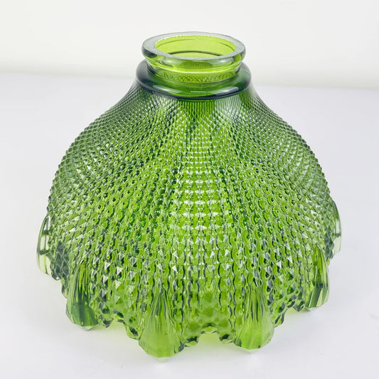 Vintage Green Glass Pendant Lampshade green glass Adrianas Specialty Lamp Shades