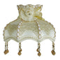 E0705VC730 - Fringed Gallery or Scallop Bottom Lamp Shade Fringed Lamp Shades Adrianas Specialty Lamp Shades Soft Sage with Beaded Trim