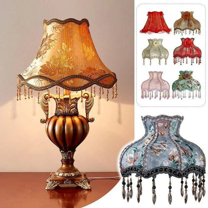 E0705VC730 - Fringed Gallery or Scallop Bottom Lamp Shade Fringed Lamp Shades Adrianas Specialty Lamp Shades